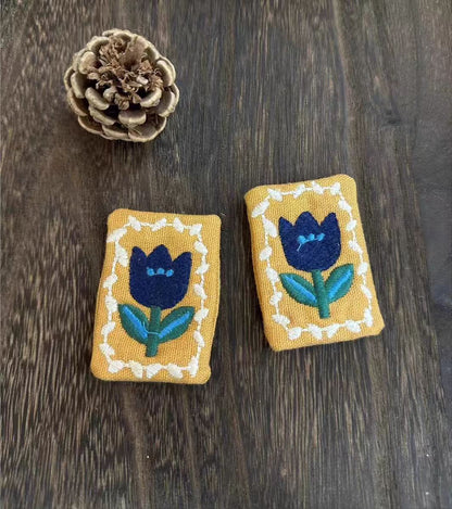 Handmade Linen Brooch – Cute Natural Style Pin