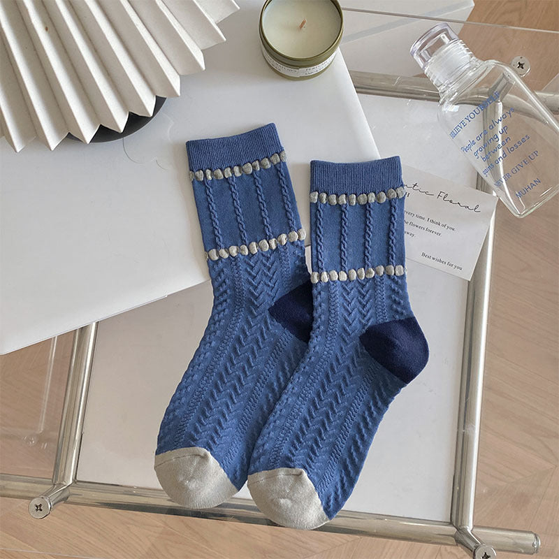 Star Glitter Sheer Crew Socks – Fairy Style Transparent Socks