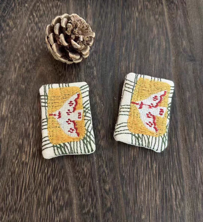 Handmade Linen Brooch – Cute Natural Style Pin