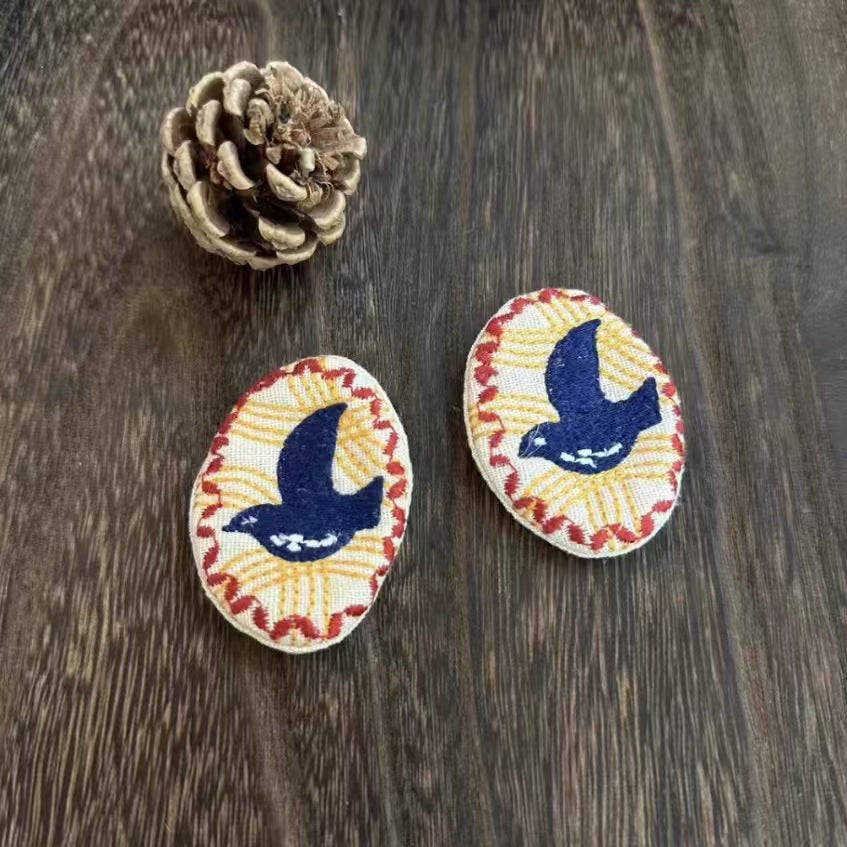 Handmade Linen Brooch – Cute Natural Style Pin