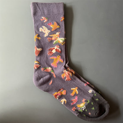 Art Pattern Crew Socks – Vintage Oil Painting Style Socks