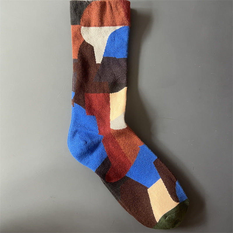 Art Pattern Crew Socks – Vintage Oil Painting Style Socks