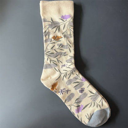 Art Pattern Crew Socks – Vintage Oil Painting Style Socks