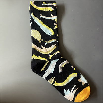 Art Pattern Crew Socks – Vintage Oil Painting Style Socks