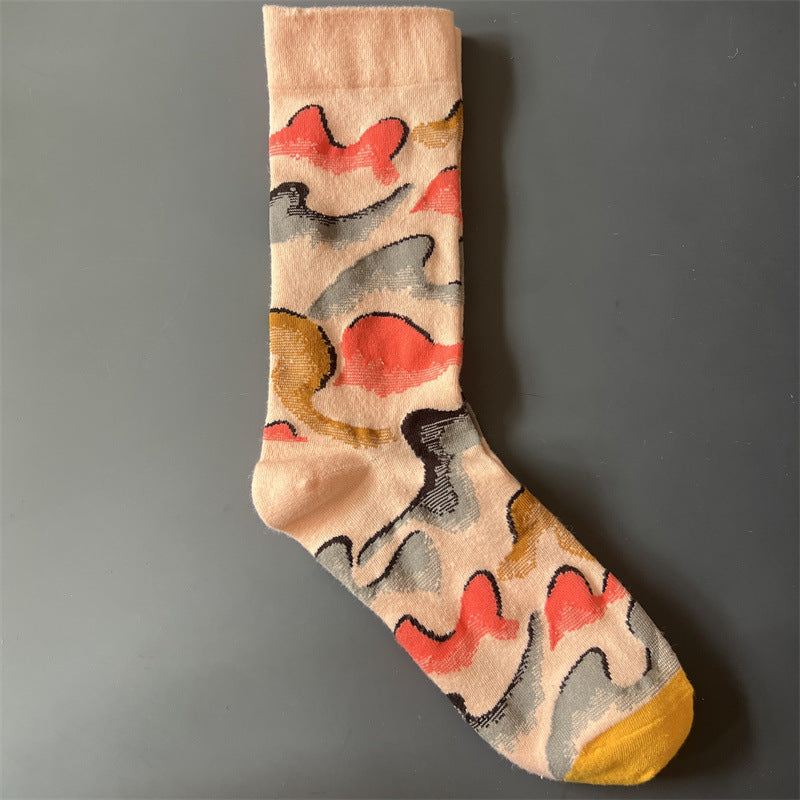 Art Pattern Crew Socks – Vintage Oil Painting Style Socks