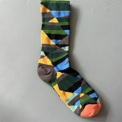 Art Pattern Crew Socks – Vintage Oil Painting Style Socks