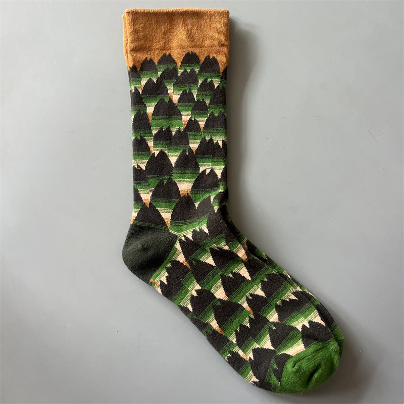 Art Pattern Crew Socks – Vintage Oil Painting Style Socks