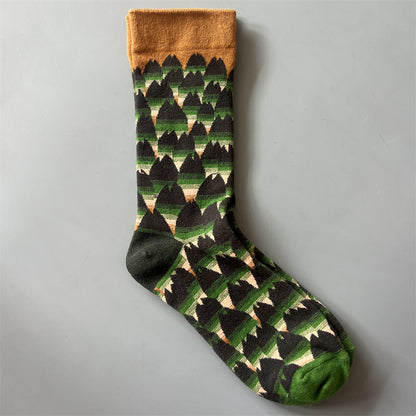 Art Pattern Crew Socks – Vintage Oil Painting Style Socks