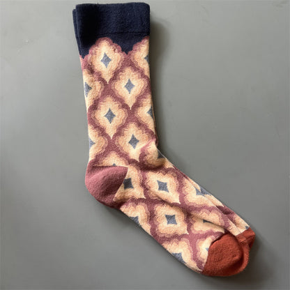 Art Pattern Crew Socks – Vintage Oil Painting Style Socks