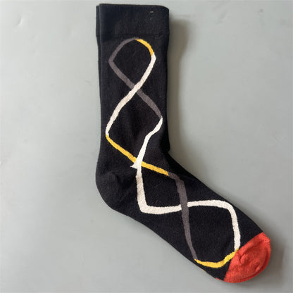 Art Pattern Crew Socks – Vintage Oil Painting Style Socks