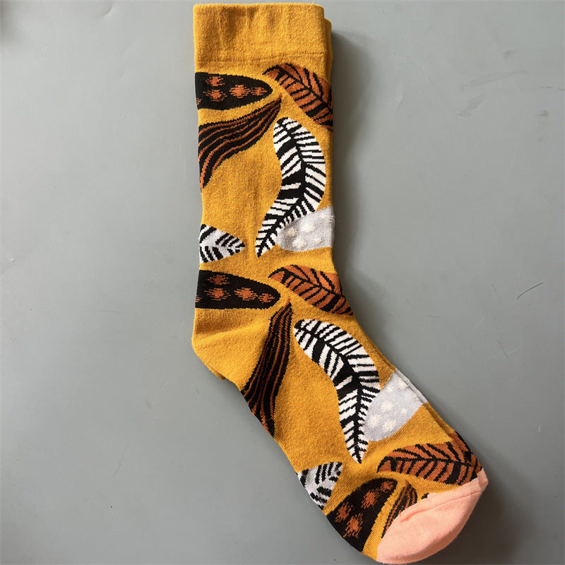 Art Pattern Crew Socks – Vintage Oil Painting Style Socks