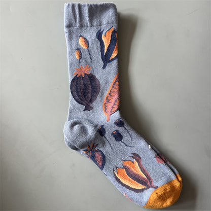 Art Pattern Crew Socks – Vintage Oil Painting Style Socks