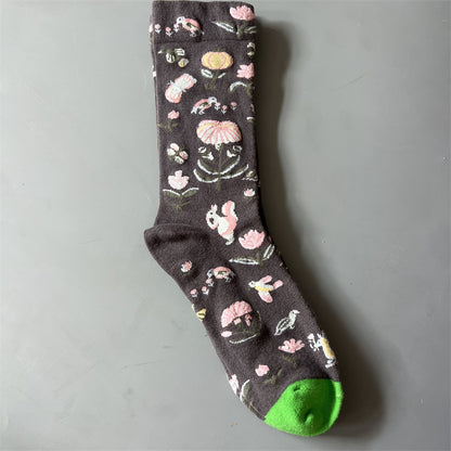 Art Pattern Crew Socks – Vintage Oil Painting Style Socks