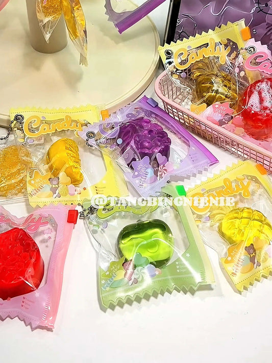Transparent Fruit Jelly Squishy – Slow Rising Stress Relief Toy