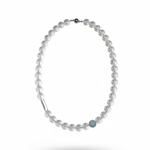 Pure Isle • White Crystal Aquamarine Magnetic Necklace