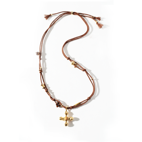 Terra Nomad • Tiger's Eye Crucifix Pullout Necklace