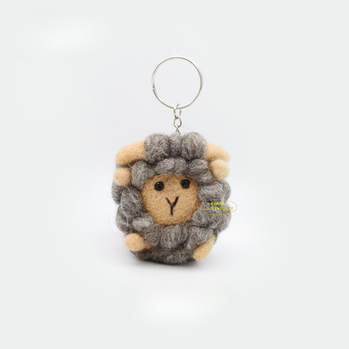 Nepalese Handmade Wool Felt Pendant Charms - Cute Lamb