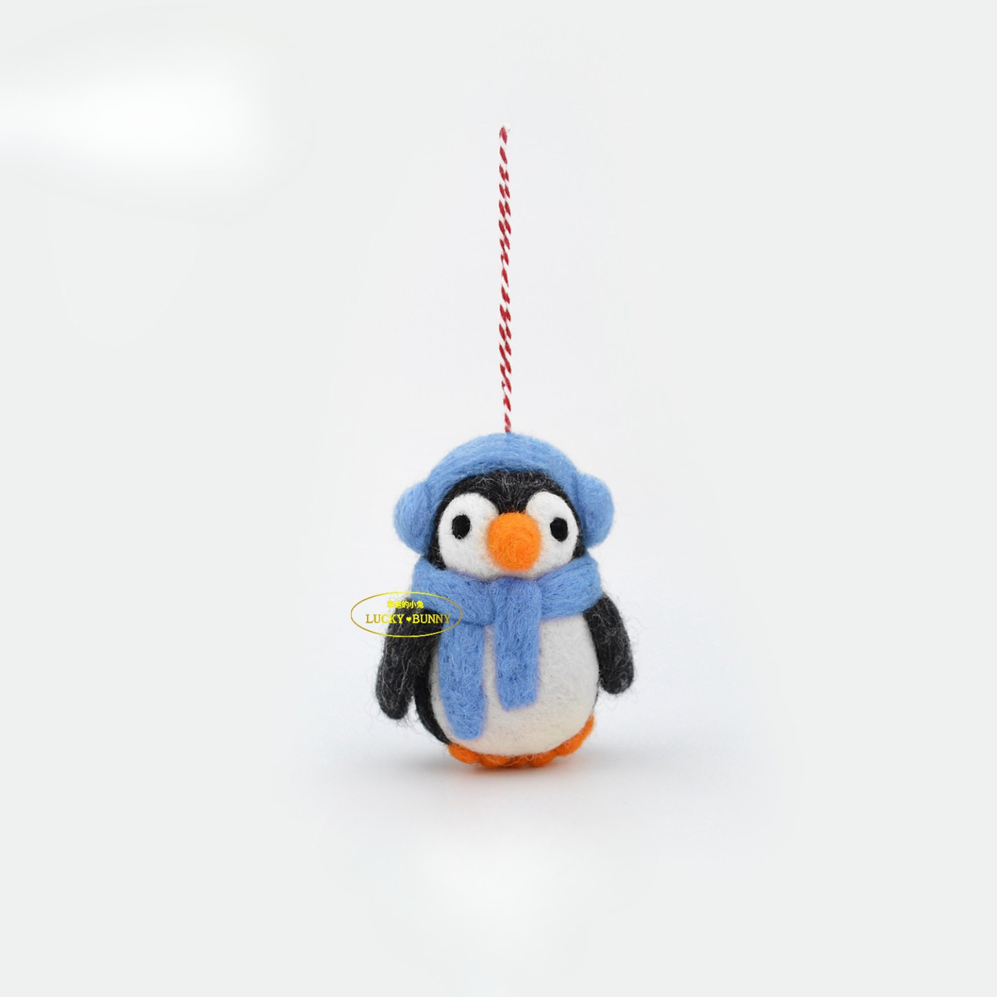 Nepalese Handmade Wool Felt Pendant Charms - Cute Penguin