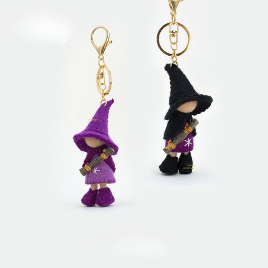 Little Witch Handmade Wool Felt Charm