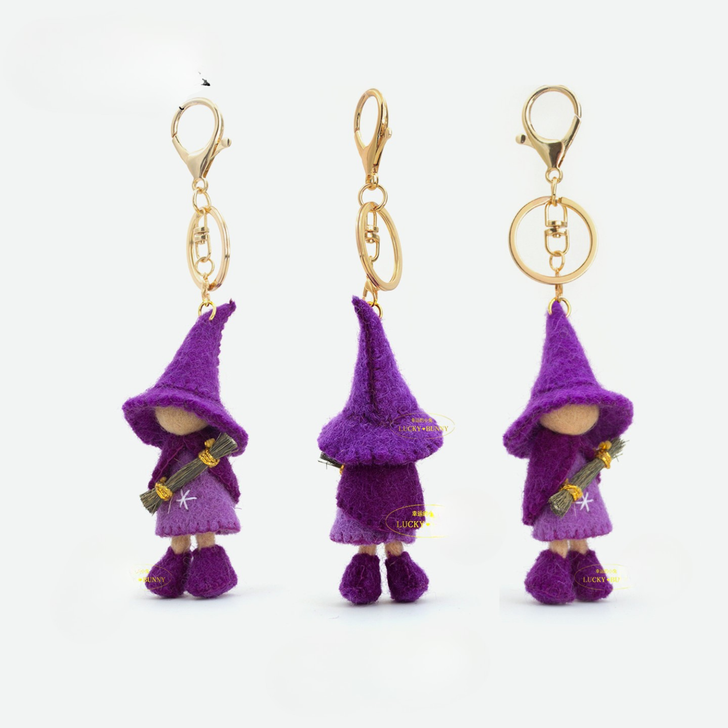 Little Witch Handmade Wool Felt Charm