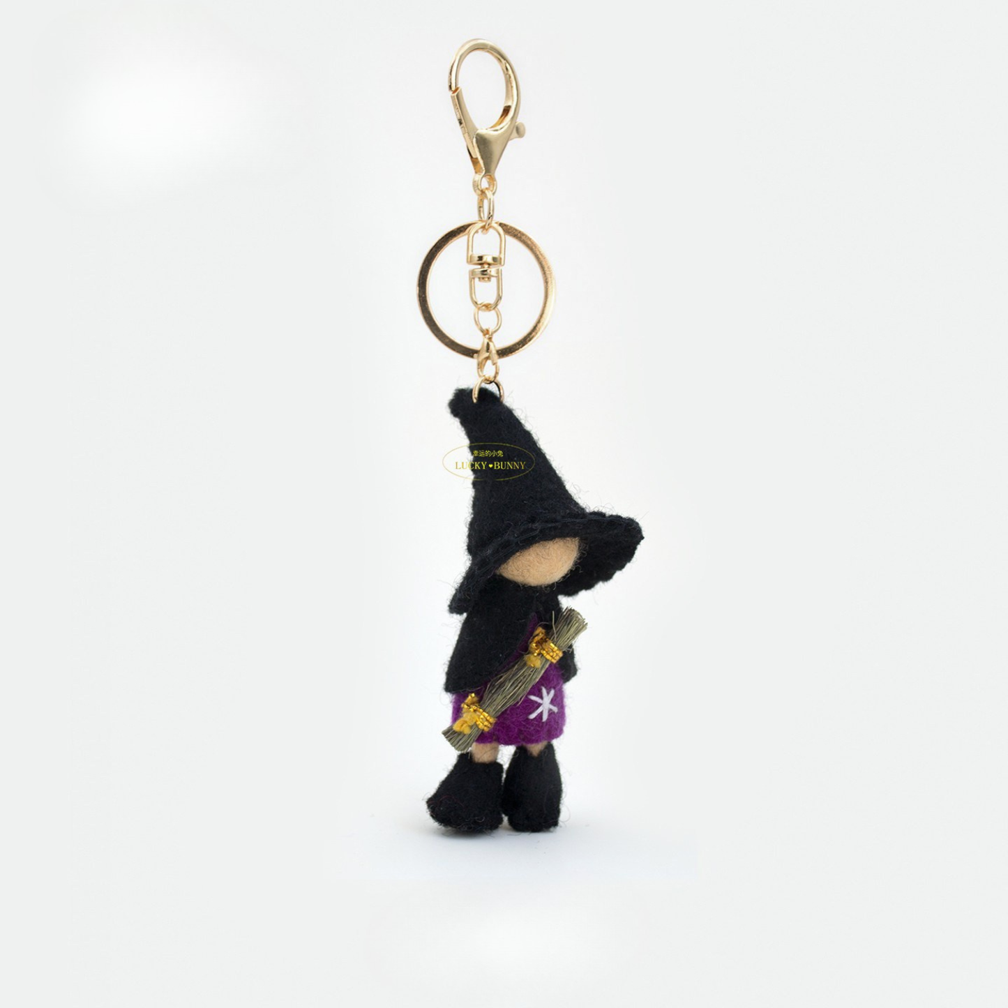 Little Witch Handmade Wool Felt Charm